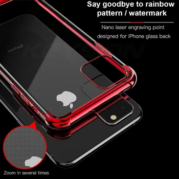KEYSION Danga Air-bag atsparus smūgiams Atveju iPhone, 11 Pro 11 Pro Max antidetonaciniai minkšto silikono Galinį Telefono Dangtelį iPhone Pro 11