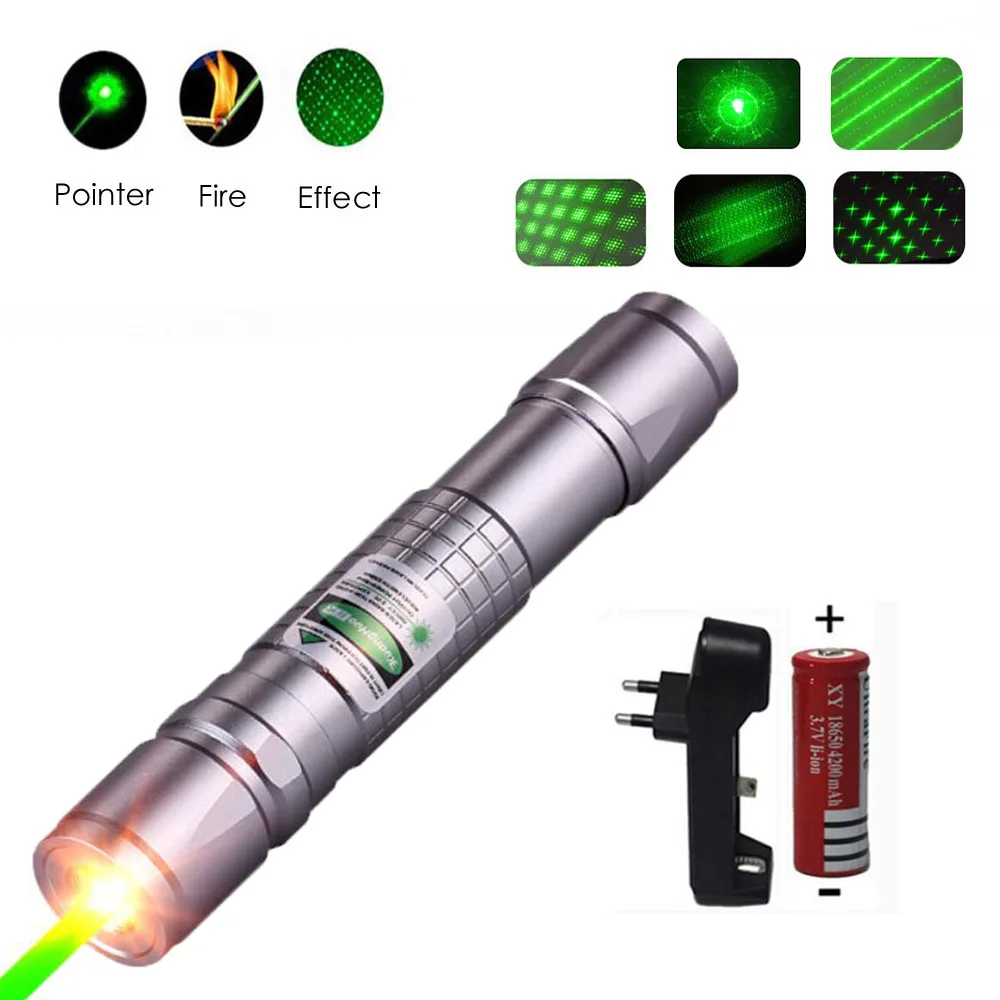 Galingas lazerinis žymeklis medžioklės žalia lazer taktinis Lazerio akyse Pen 303 Deginimas laserpen Galingas žibintuvėlis laserpointer