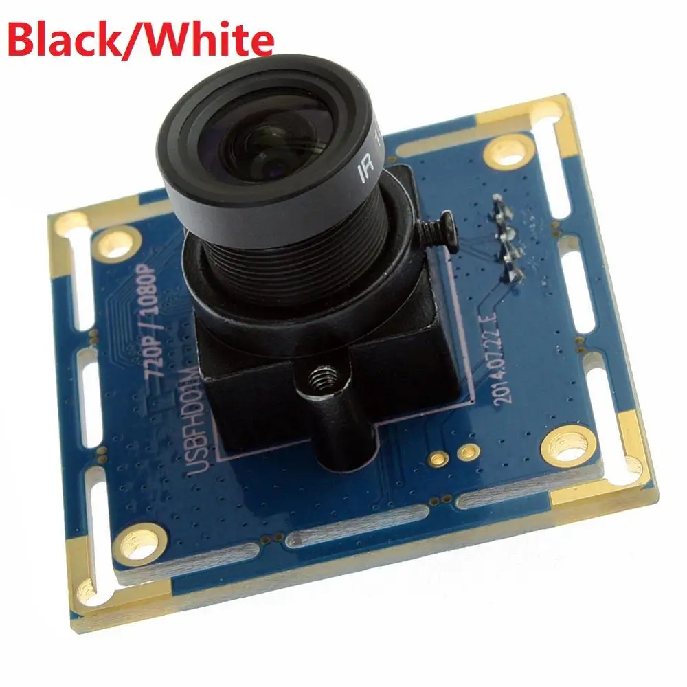 ELP 6mm objektyvas Pramonės kamera 1080p Juoda Balta nespalvoto vaizdo mini cmos valdybos usb kameros modulis 