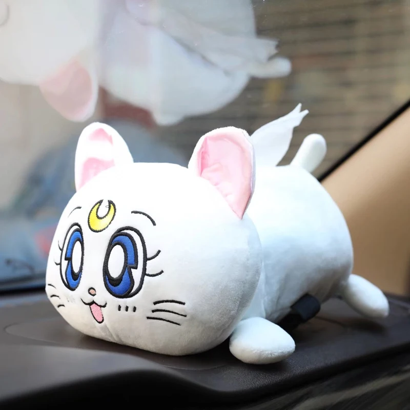 Candice guo! Super mielas pliušinis žaislas siluetas katė sailor moon Luna cat kitten žiurkėno audinių langelį padengti, kūrybingi gimtadienio dovana 1pc
