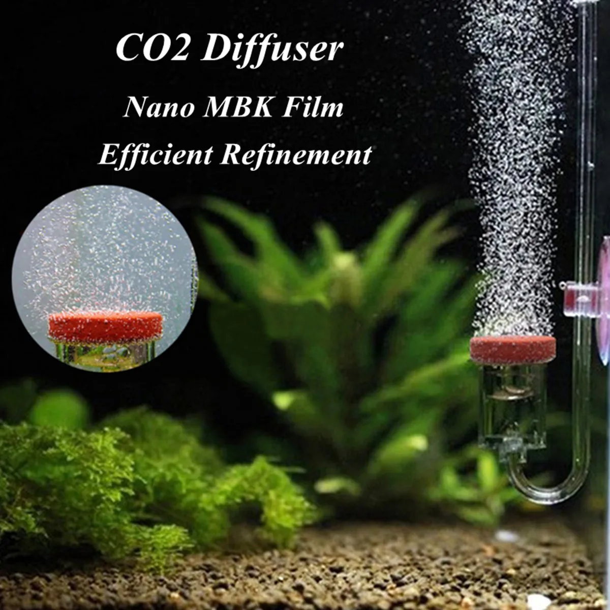 4In1 Akrilo Išvalyti Akvariumą CO2 Difuzorius 5mm Storio CO2 Dioksidas, Purkštukai, Patikrinti Vožtuvo Pakeitimo Keistis Akvariumo Augalų Bakas