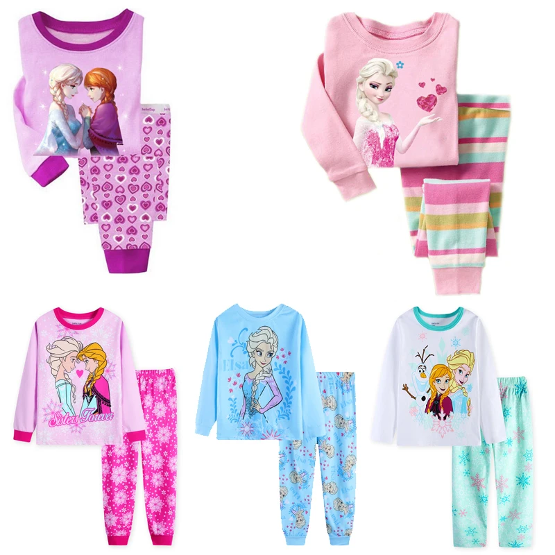 Anna Elsa vaikai pižama vaikams sleepwear kūdikių pižama rinkiniai berniukų, mergaičių pižamos pijamas medvilnės naktiniai drabužiai drabužiai drabužiai vaikams