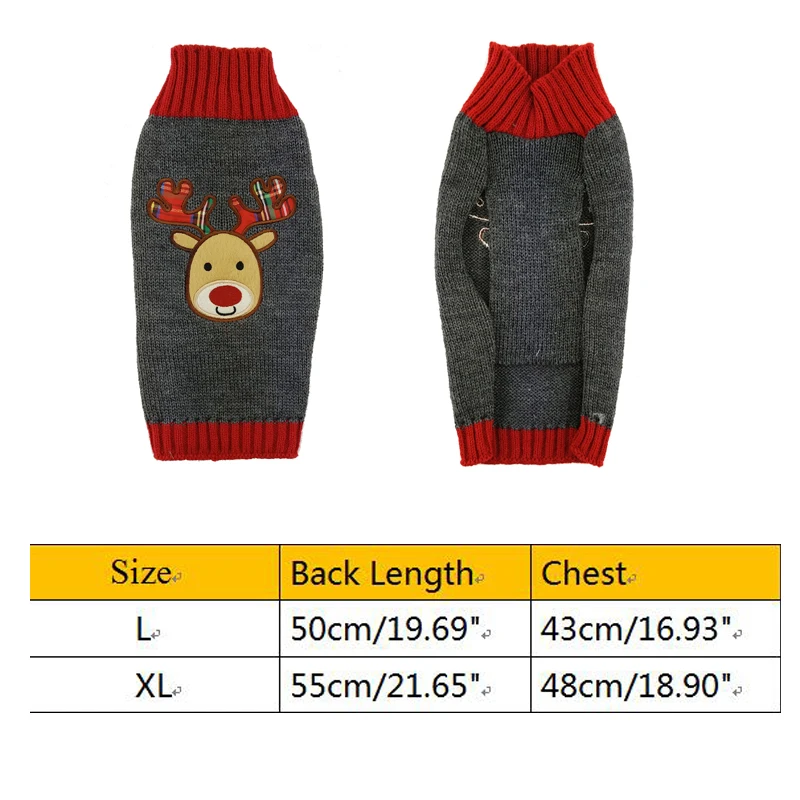 Kalėdos Naminių Šunų Drabužius Elnių Dizaino Megztinis Kalėdų Šiltas Mažylis Kailis Trikotažas Puloveris Briedžių Kostiumai Vidutinis Didelis Šunys
