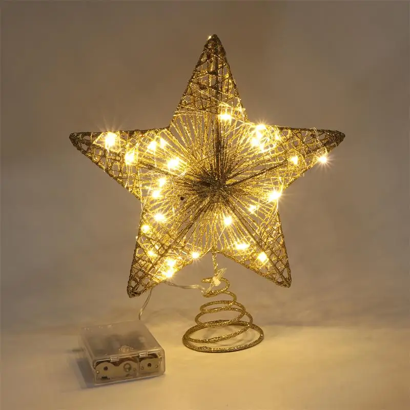 1Pc Išskirtinį Star Kabo Dekoro Pentagram Pakabukas Blizga Kalėdų Eglutės Ornamentu(Be baterijos)