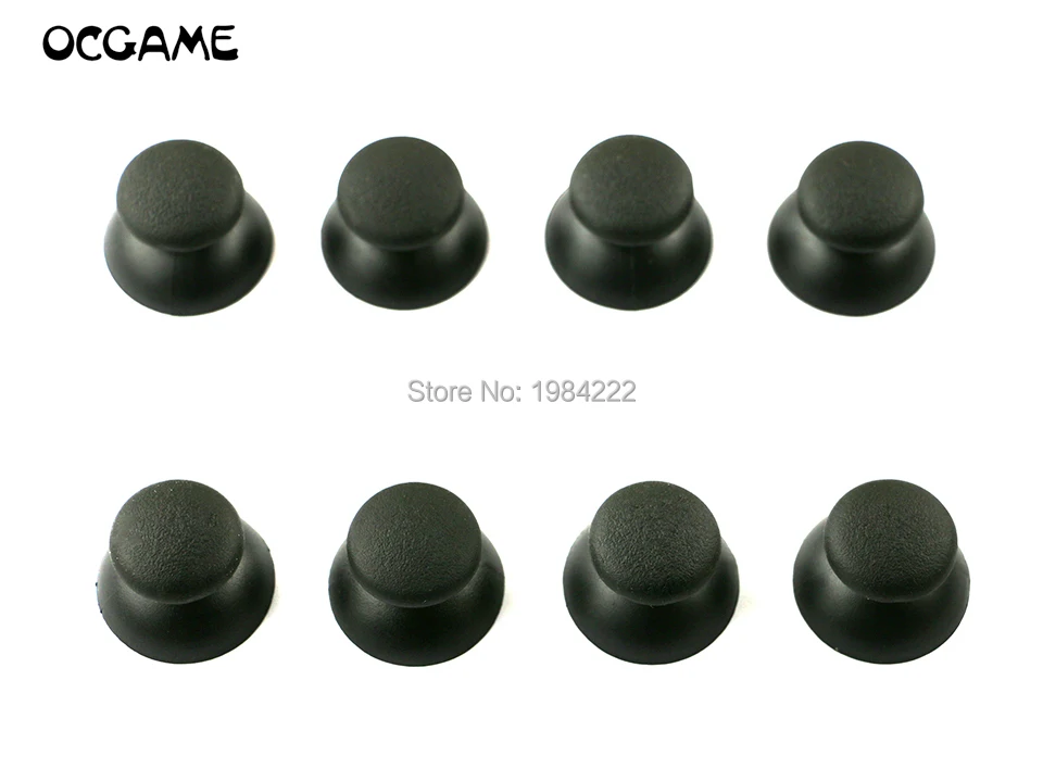 OCGAME 50pcs/daug Juodos Analoginis 3D Nykščio Lazdos Kreiptuką skylutę Grybų Bžūp PS2 Thumbstick Spaustuvai, Skirti 