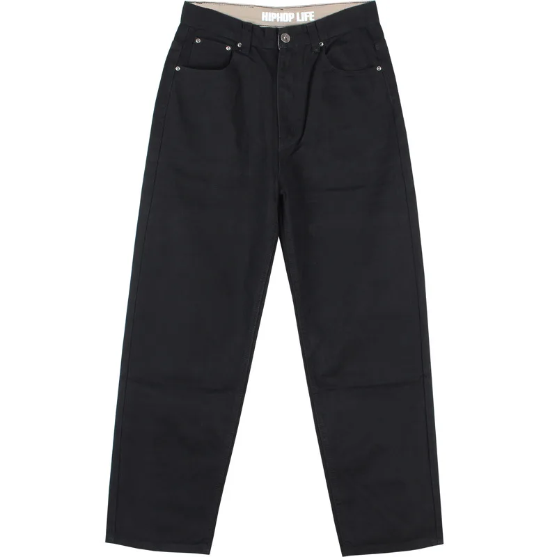 Vyrų mados patogus laisvalaikio ilgai Baggy Jeans ES gatvės džinsai Vyrai Džinsinio audinio Kelnės Prarasti Hip-Hop Jeans Black Riedlentė Kelnės