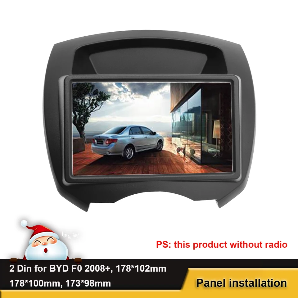 2Din Automobilio Radijo fascia BYD F0 2008+ DVD Stereo Panel Mount Rėmo Brūkšnys Montavimas Bezel Apdailos Rinkinys Trys Dydis