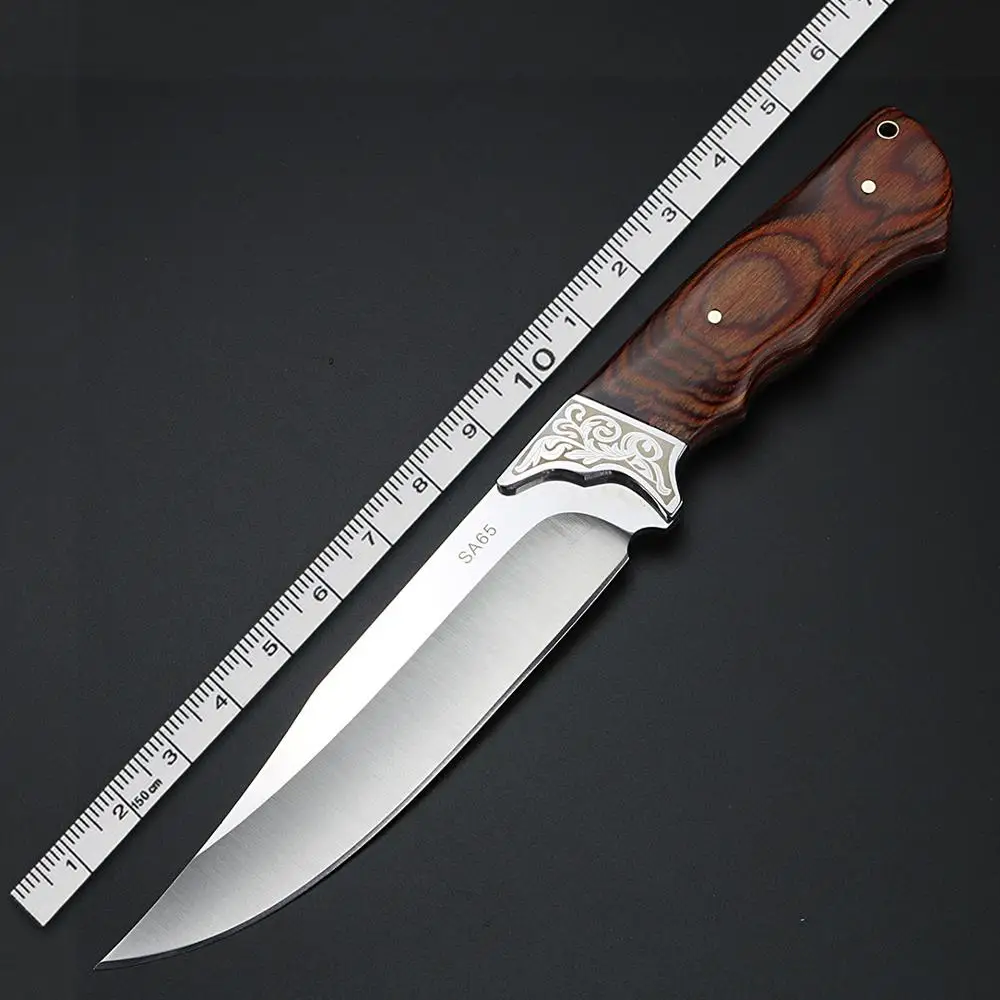 Lauko EDC įrankis tiesiai peilis kempingas medžioklės peilis aukšto kietumo kaltiniai kempingas medžioklės išgyvenimo peilis