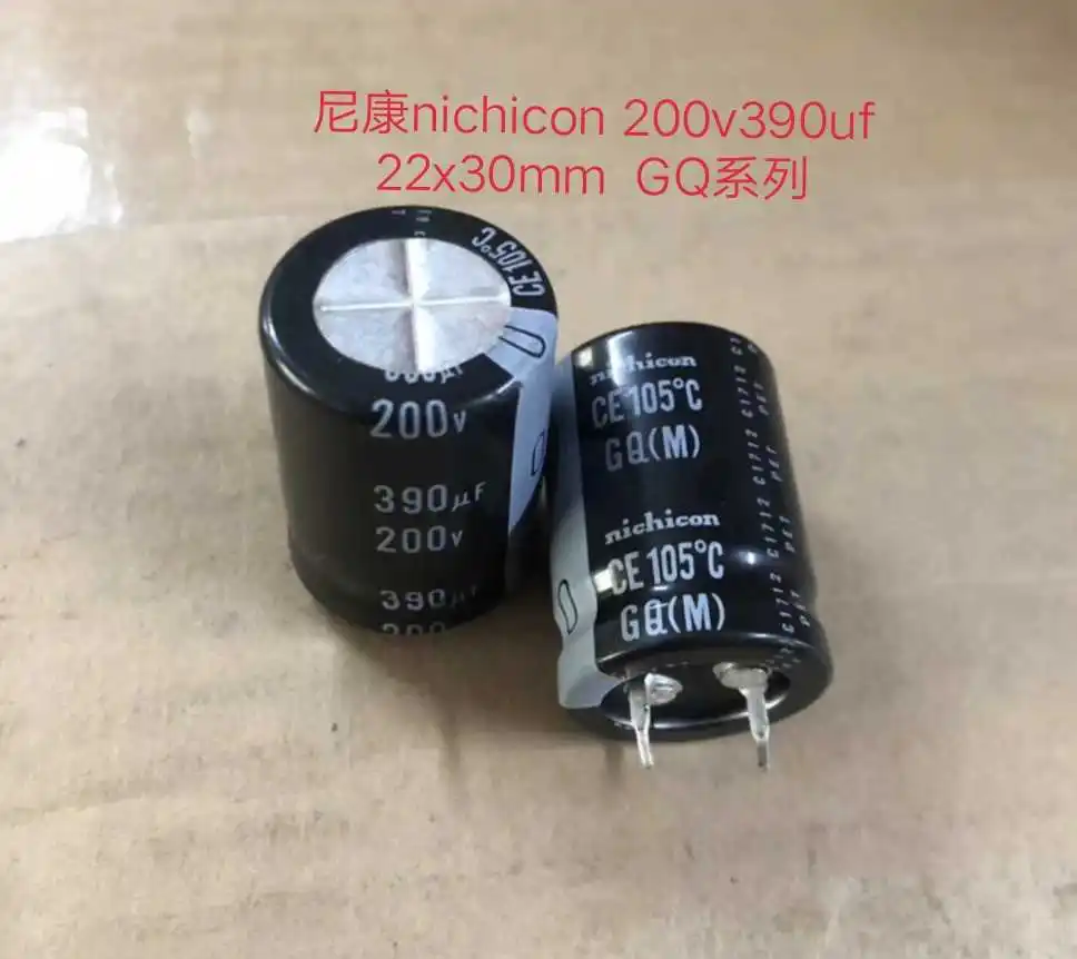 10vnt NICHICON GQ 200V390UF 22x30mm elektrolitinius kondensatorius 390uF/200v CE 105 laipsnių Aukšto dažnio mažo pasipriešinimo 390uf 200v