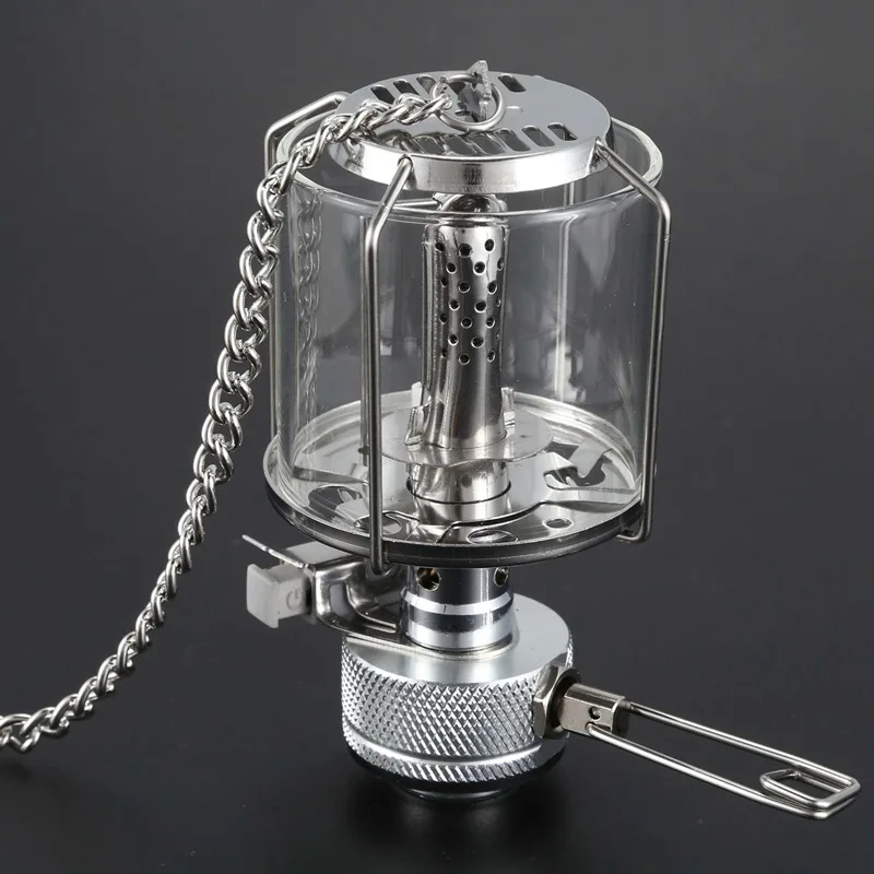 Mini Kempingas Žibintų Dujų, Šviesos, Nešiojamų Palapinė Stiklo Lempa Butano 80LUX Šviesos BL