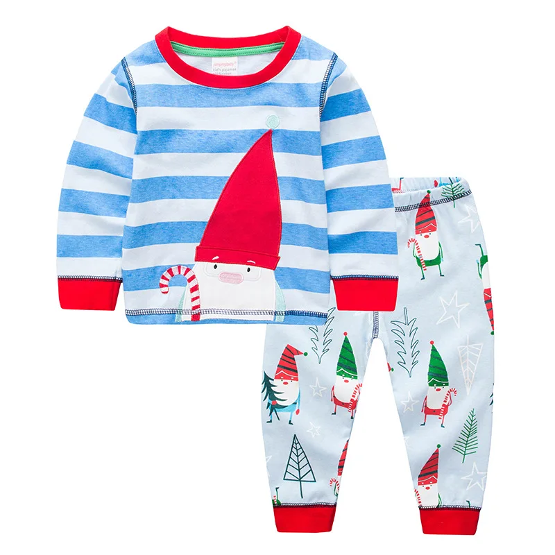 Kalėdų Vaikų Pižama Nustatyti Berniukų, Mergaičių Medvilnės Naujų Metų Sleepwear ilgomis rankovėmis Geros Kokybės Vaikai Pižama Kostiumas DS19