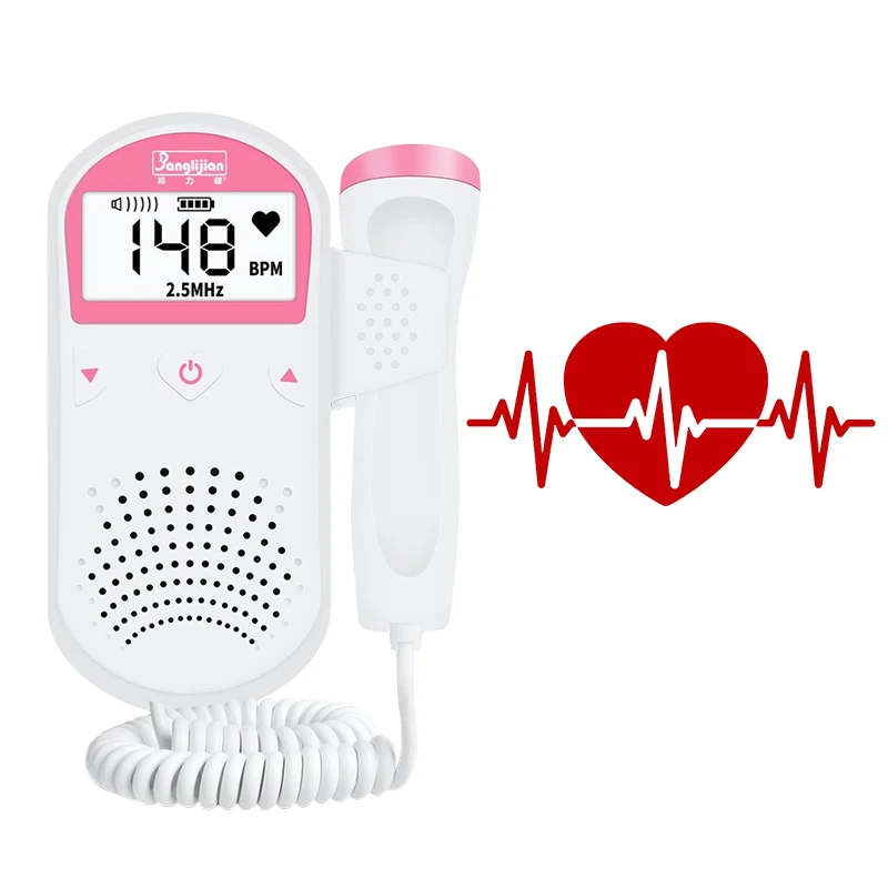 Vaisiaus Doplerio 2.5 MHz Gimdymą Kūdikis Širdies ritmo Monitorius Ultragarso Vaisiaus Doplerio metrų Namuose Nonradiative Kūdikio Širdies Stetoskopas