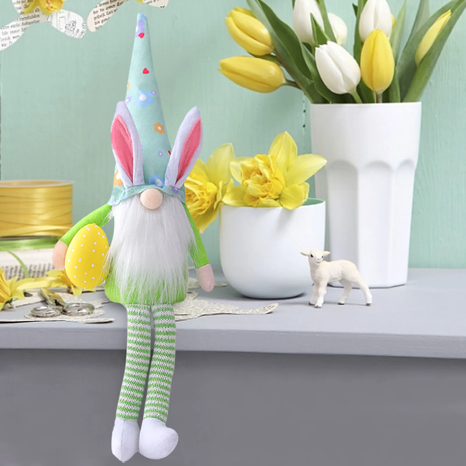 Vaikų Easter Bunny Lėlės Ilgas Kojas, Namų Stalo Apdailos Laimingas puošybą Šalies Prekių Vaikams Dovanas PASIDARYK pats Dekoras