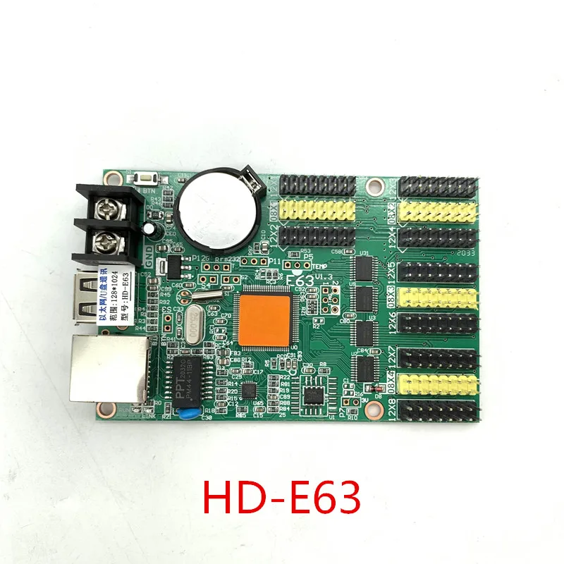 E63 HD-E63(pakeisti sena versija E41 HD-E41) vienos ir dviejų spalvų tri-spalvų led ženklas kortelės huidu led ženklas valdytojas