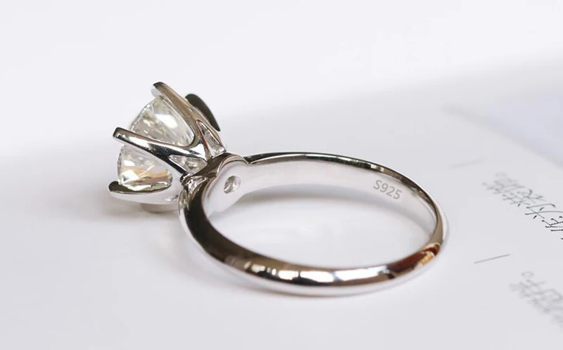 90% NUOLAIDA! Su Sertifikato Pora Moterų, Vyrų Vestuvinių Žiedų Rinkinys, Sidabro 925 Papuošalai Solitaire Akmuo Cirkonis Diamond Engagement Ring