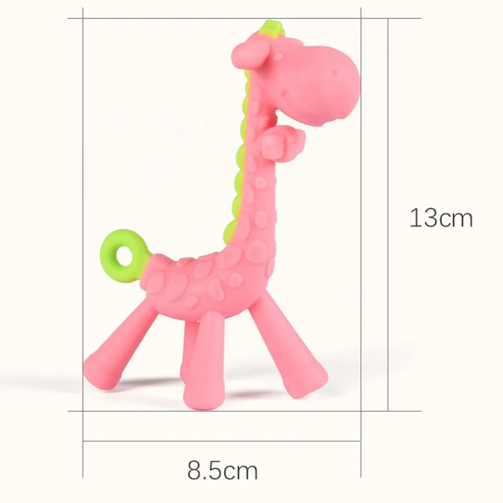 Vaikų Minkšto Silikono Žirafa Teether Laikiklį Kūdikiui Kramtyti Molinis Stick Žaislas Naujųjų Metų Dovanos Vaikams Babe Priežiūros Vaikų Žaislai#Y