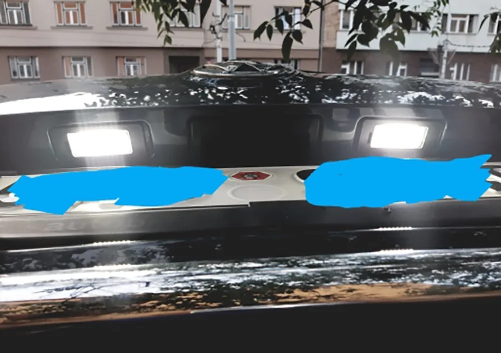 2VNT Canbus Klaidų LED Skaičius Licenciją Plokštelės Šviesos Volkswagen VW Golf 6 7 MK7 Passat B6 B7 Jetta Sharan Touareg Touran