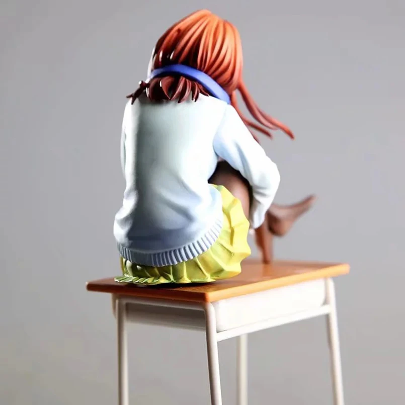 19cm japonų anime Penkių lygių brides Mitsuru Nakano PVC veiksmų skaičius, žaislai, Stalo, mergina, Mitsuru Nakano kolekcines modelis žaislai dovana