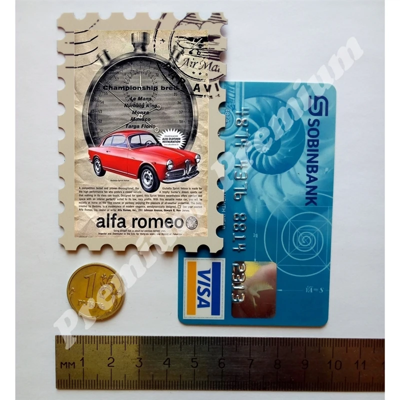 Šaldytuvas magnetas suvenyrų Alfa Romeo Репринт винтажного плаката