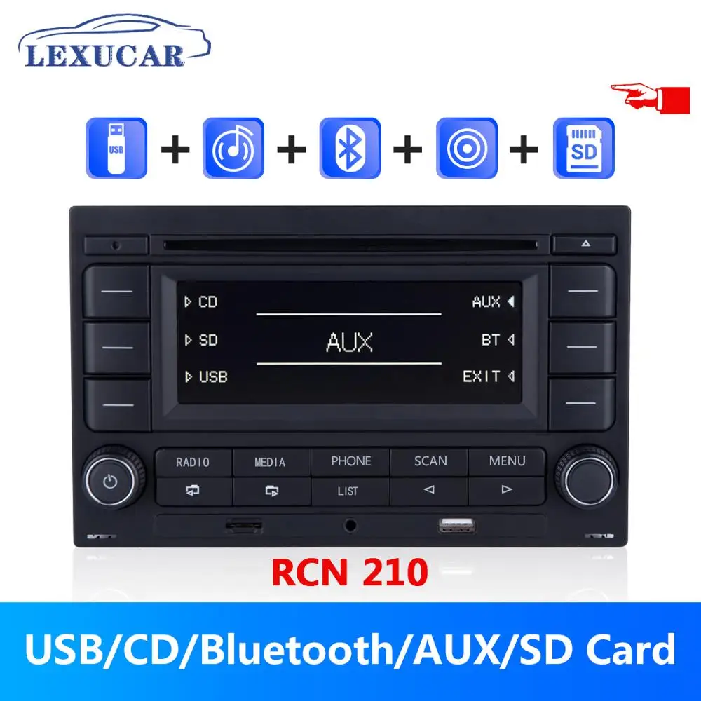 LEXUCAR RCN210 Automobilio Radijo, 2 din CD Grotuvas, 