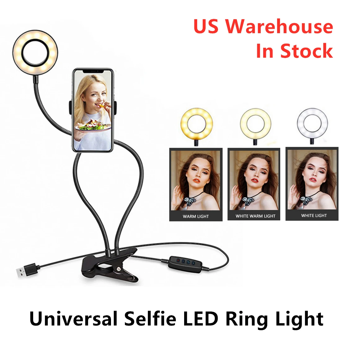 Foto Studija Selfie LED Šviesos Žiedas su mobiliojo Telefono, Mobiliojo telefono Laikiklis, skirtas 