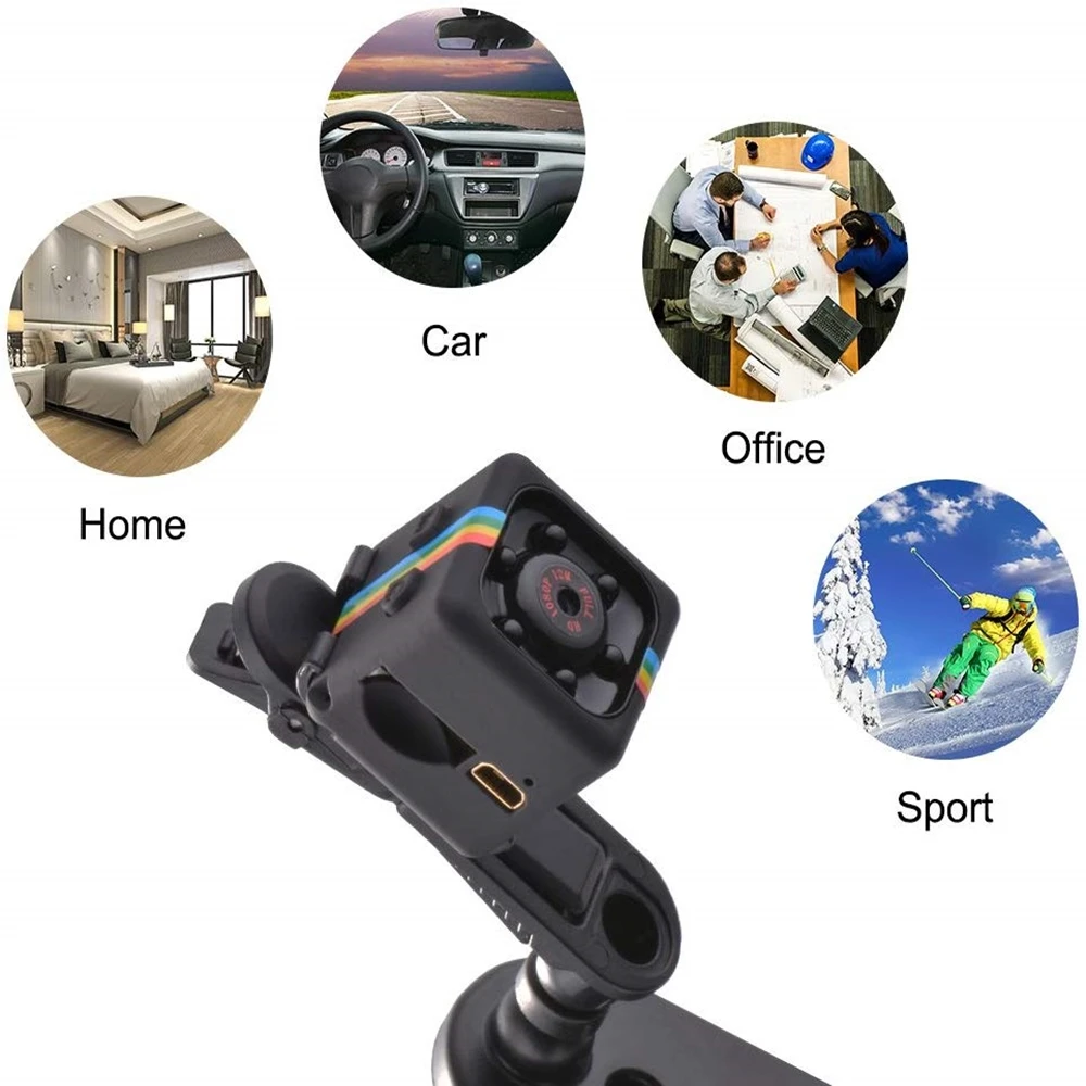 Mini Kamera Sq11 HD 1080P Jutiklis Naktinis Matymas vaizdo Kameros Judesio DVR Mikro Kamera, Sporto DV Vaizdo Mažas Fotoaparatas, Kamera KV. 11 Spycam