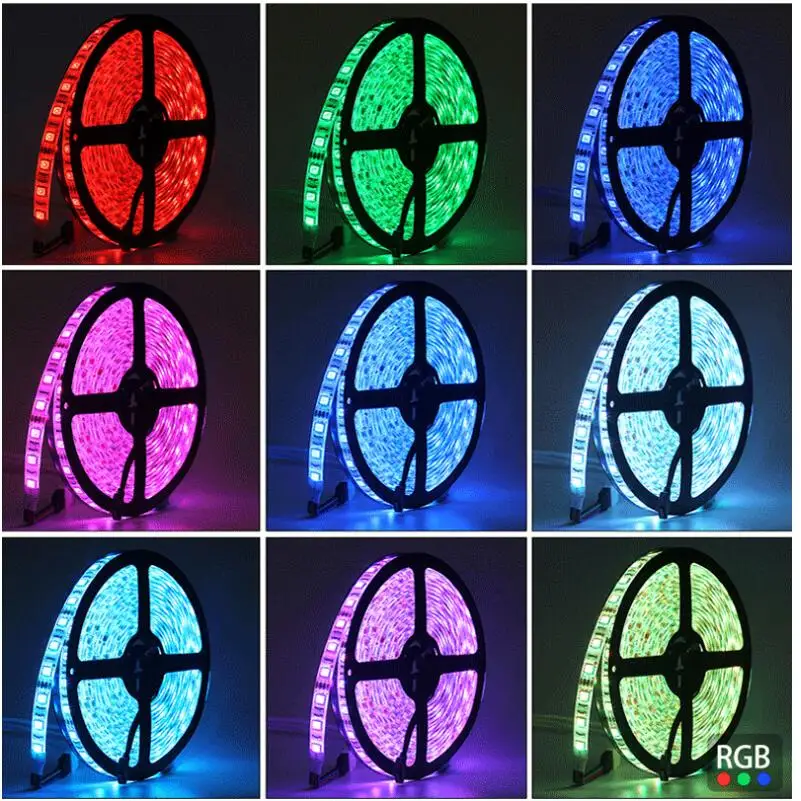 RGB LED Juostelės Žibintai, 20M SMD5050 Lanksčios Juostelės RGB LED Šviesos 5M 10M, 15M Diodų Juosta 12V 24V Muzikos SINCHRONIZAVIMO Valdiklis Namų Apšvietimas