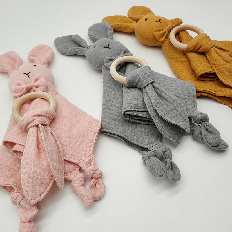 2020 naujas ins organinių Muslino Minkšta Antklodė Gyvūnų Žaislas Kūdikiui Šalikas Baby bear Pliušinis Žaislas Triušis Šalikas Nosinė Nuraminti Rankšluostį