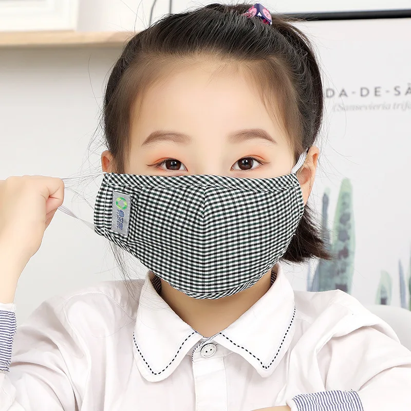 PPE Aukštos kokybės kvėpuojantis medvilnės vaikų animacinių filmų KD2.5 dulkėms anti-smoke anti-spjaudytis pluggable sulankstomas filtras kaukė