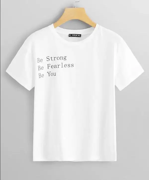 Būti stipriam, nebijokite būti jums T-Shirt Juokingas Laiškas Grafinis Grunge Tee Stilingas Derliaus Šūkis Estetinės vatos Pagaliukai Būti meno marškinėliai
