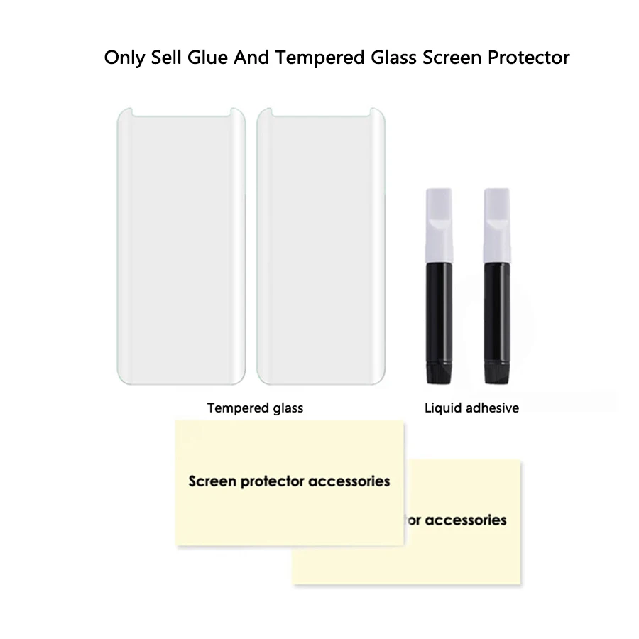 Visą Klijai UV Screen Protector For Samsung note 20 ultra S9 S10 plius S20+ Pastaba 10+ DN Mate 30 Pro P30pro (tik klijai ir stiklo)
