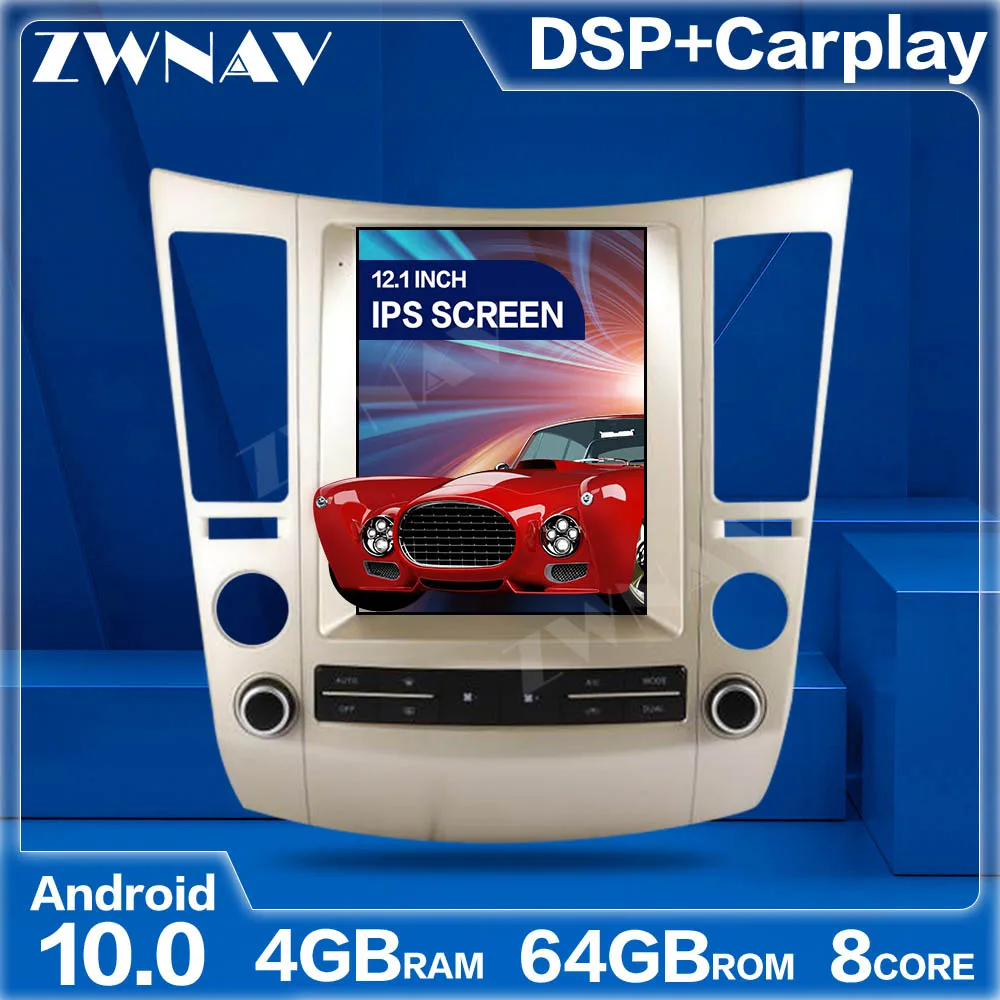 DSP Carplay Tesla Ekranas, 4GB+64GB Android 10.0 Automobilio Multimedijos Grotuvo Hyundai Veracrus GPS Navi 