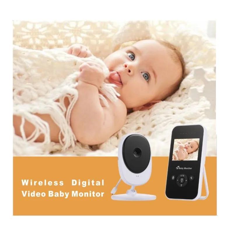 810C bebes llorones kūdikių stebėti naujagimių 2,4 colių LCD IR Naktį Šviesos Vizija Domofonas 4 Lopšines Temperatūros Jutiklis, 2X Zoom