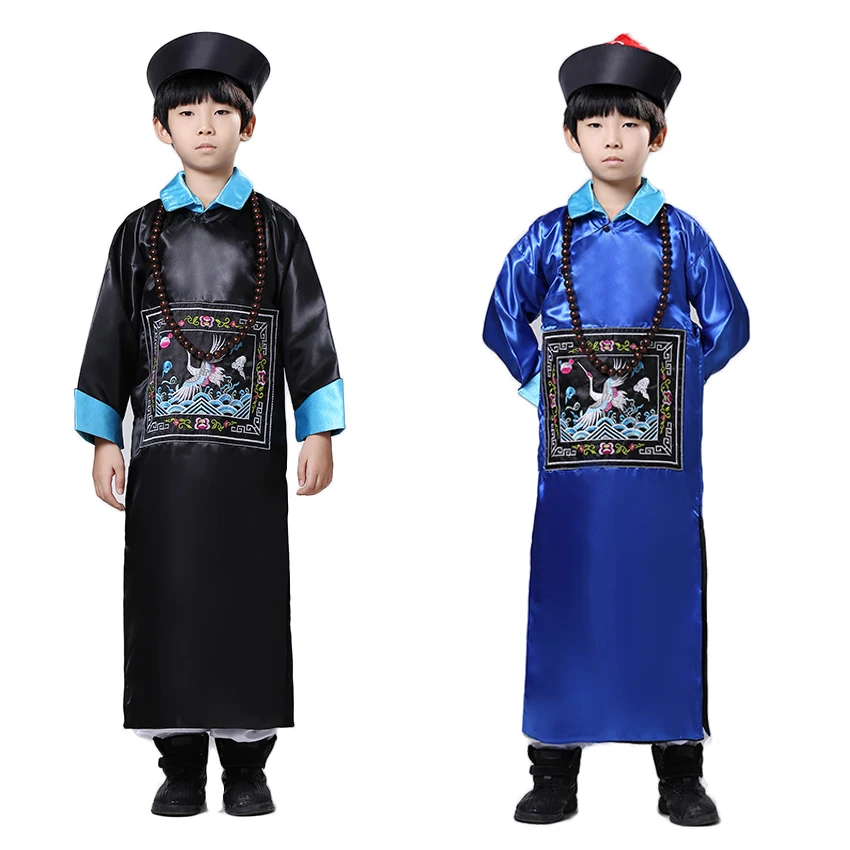 2020 Vaikai Halloween Baisu Kinijos Tradicinės Zombie Kostiumai Čing Dinastija Senovės Europos Sąjungos Oficialusis Ministras Vampyras Tango Kostiumai Berniukams