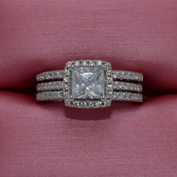 Prabanga Moterų žiedas Balta Deimanto Cirkonis Vestuvių Žiedas Mados 925 Sterlingas Sidabro Papuošalai Žada Sužadėtuvių Žiedai Moterims