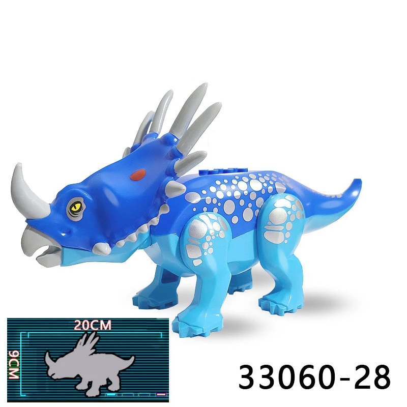 Fiksavimo Gyvūnų Mėlyna Dinozaurų Modelis Žaislas Vaiko Dovana Styracosaurus Švietimo Žaislai, Suderinama Su Draugais Gyvūnų Dinozaurai