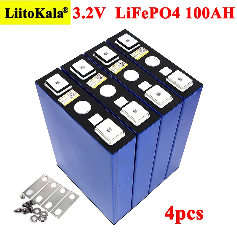 4pcs/daug 3.2 V 100Ah LiFePO4 Baterija Ličio phospha Didelės talpos 