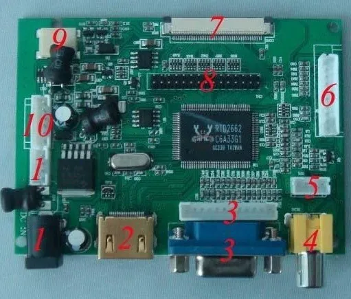 HDMI+VGA+2AV LCD Valdytojas, Valdybos Darbo 9.7 colių LP097X02-SLAA LTN097XL01 LTN097XL02 1024*768 LCD Ratai kontrolės kostiumas
