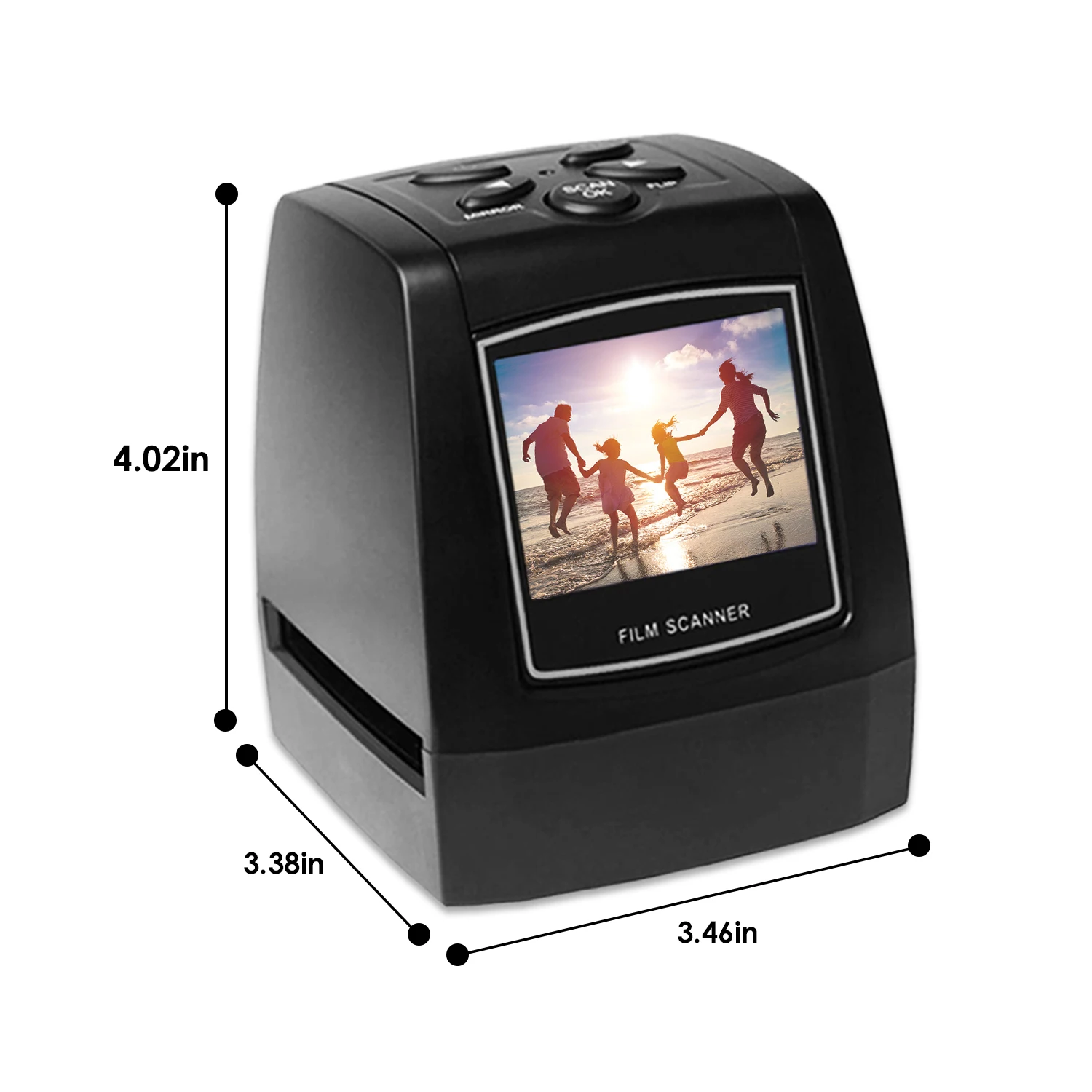 5MP 35mm Nešiojamų Neigiamas Film Scanner Neigiamas Skaidrių Foto Filmas Konvertuoja USB Kabelis su 2,4 colių LCD Parama SD mokantys Įvairių užsienio Kalbų