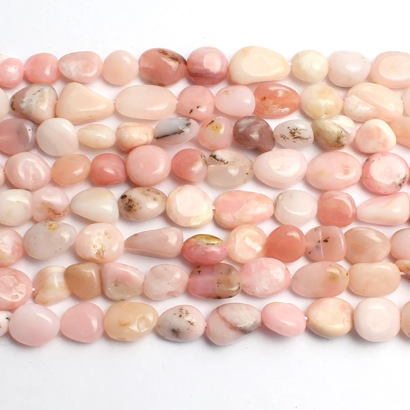 Natūralaus Akmens Karoliukai 8-10mm Nereguliarus rožinis opalas Akmuo, Karoliukai, Papuošalai Padaryti Apyrankę, Vėrinį 15inches