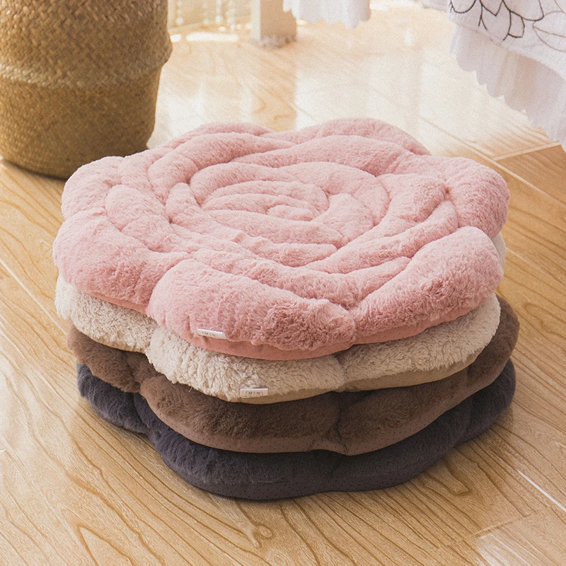 45*45cm /55*55cm Japonų stiliaus rožinis pliušinis rose pagalvėlė kėdės atlošas tatamio kilimėliai šiltas grindų pagalvėlės trinkelėmis, automobilių kėdė kilimėlis