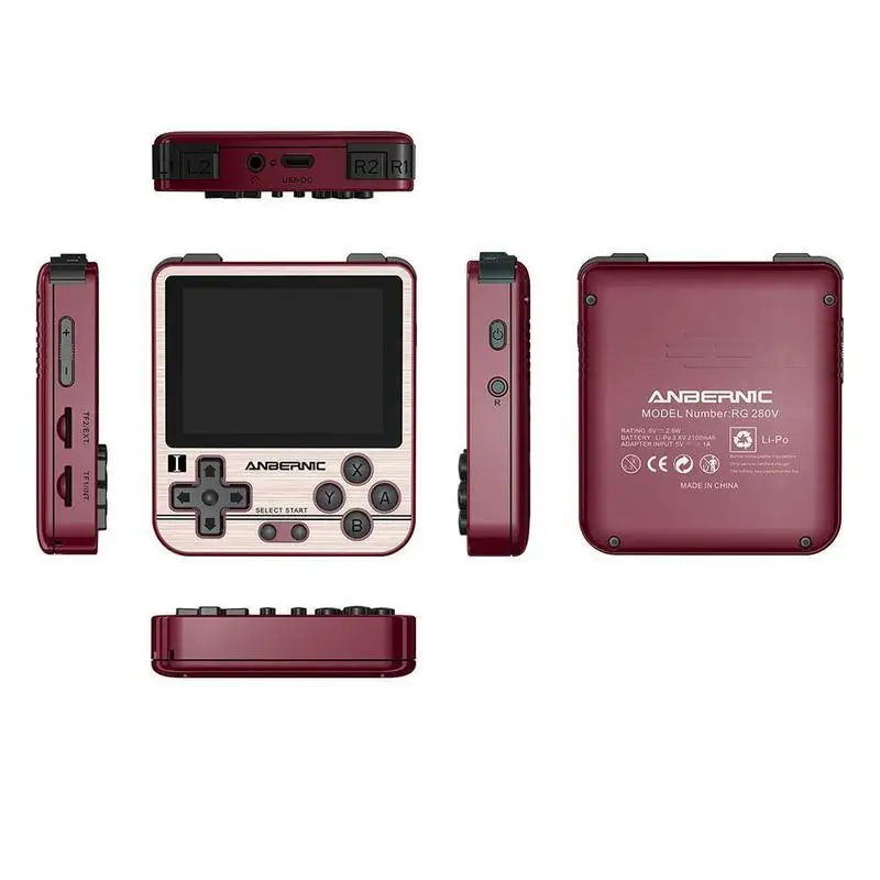 Powkiddy RG280V Atviro kodo Nešiojamą PS Retro Mini Nostalgiškas Kreiptuką Arcade Delninis Žaidimų Konsolės