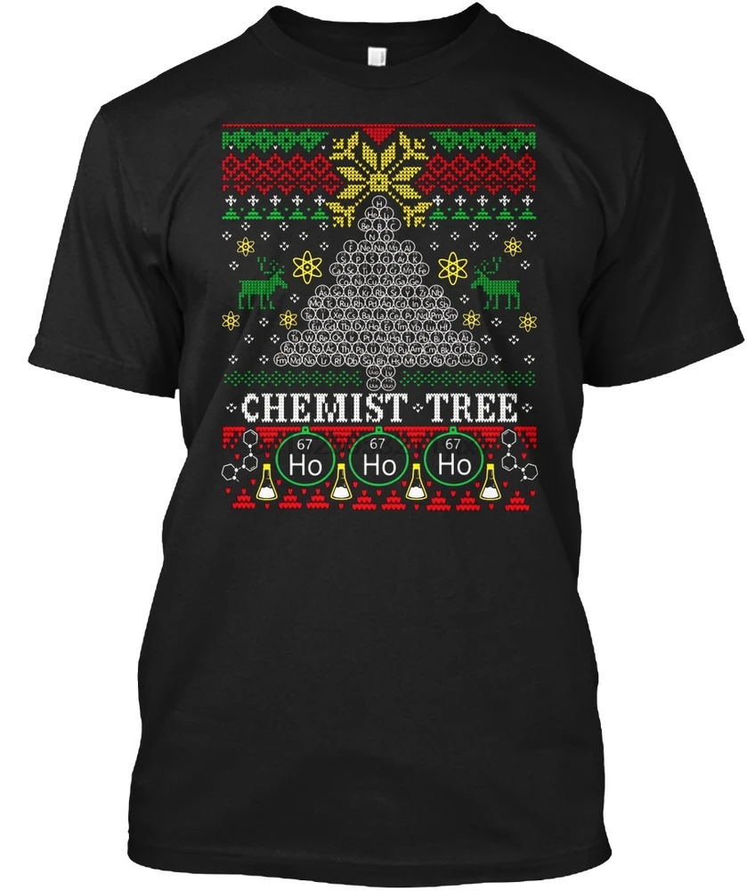 Vyrų marškinėliai Chemija Bjaurusis Kalėdų T-Shirt tshirts Moterys t-shirt