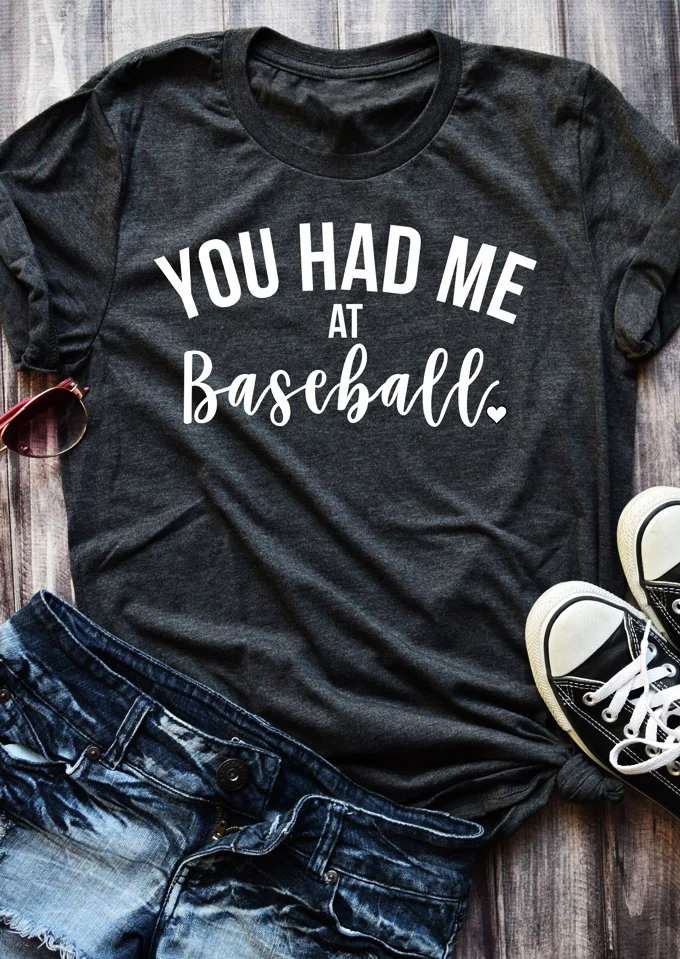 Juokingas Laiškas Atspausdinta Marškinėliai, Tu turėjai Mane Beisbolo Tumblr Hipster Marškinėliai Atsitiktinis Estetinės vatos Pagaliukai Populiarus marškinėliai Komplektai