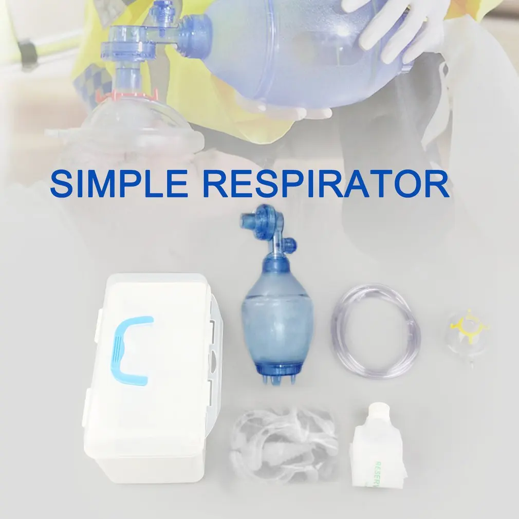 Rankinis Resuscitator PVC Vaikas Ambu Maišas + Deguonies Vamzdelį, Pirmosios Pagalbos rinkinys, Deguonies Vamzdelį ir Rezervuaro Maišas PVC Maišelį ir Skaidri Kaukė