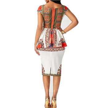 2020 M. Afrikos Suknelės Moterims Ankara Dashiki Spausdinti Viršuje Sijonai Ponios Afrikos Moterų Drabužių Streetwear Rūbeliai Africaine Vestidos
