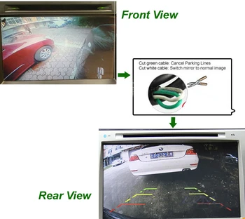 CCD Automobilio Galinio vaizdo Kamera Vaizdas Dvigubas Jungiklis Atnaujinti Skyriuje Veidrodėlis, Parkavimo Kamera, 360 Laipsnių Sukimosi naktinio matymo
