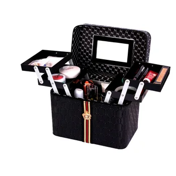 Talpa keturi atviri korėjos kosmetikos maišą, multi funkcinis nešiojamų multi-layer kosmetikos laikymo dėžutė paprasta dėžutė sandėlyje