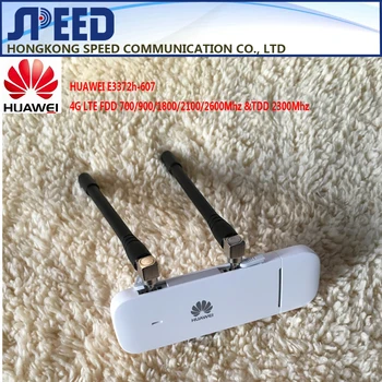 Atrakinta Huawei E3372 E3372h-607 + Dual Antenos, 4G LTE 150Mbps USB Modemas USB Dongle Remti Visus Juosta su CRC9 antena