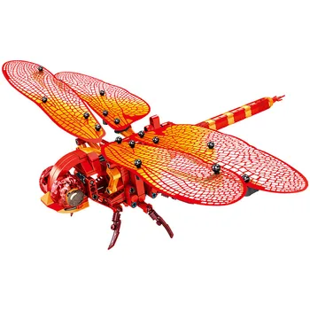 Naujų blokų Modeliavimas Vabzdžių Vertus Bičių Dragonfly Dėlionė 